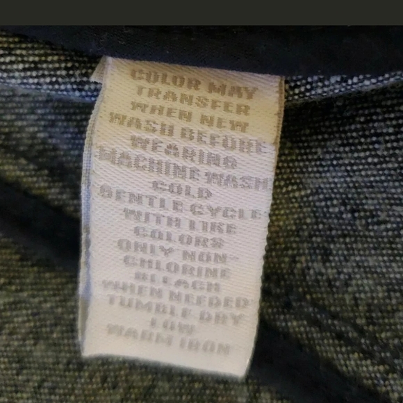 Woman's Charter Club Button Down Large Denim Coat - Picture 4 of 8